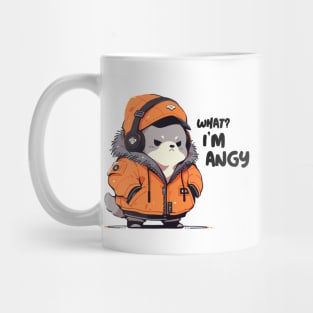 What? I'm angy // Cute Bored Dog. Mug